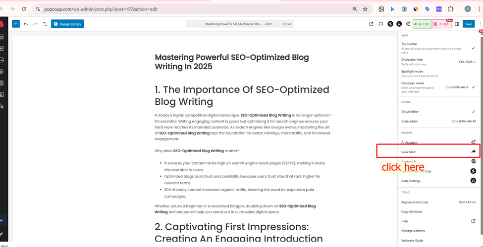 "Optimize Blog for SEO Manually"