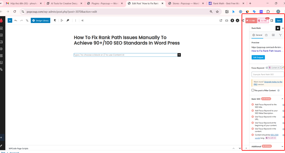"Optimize Blog for SEO Manually"